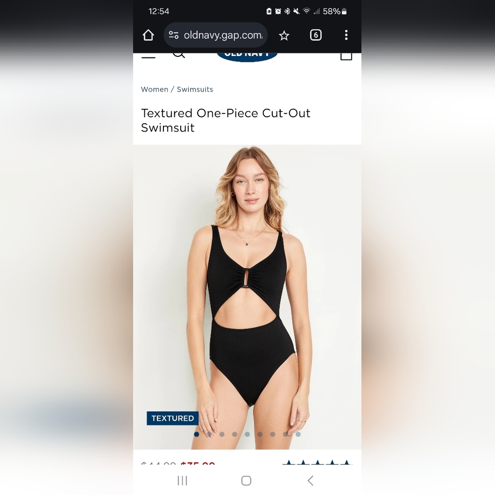 Old Navy Black Cut-Out Swimsuit Size M